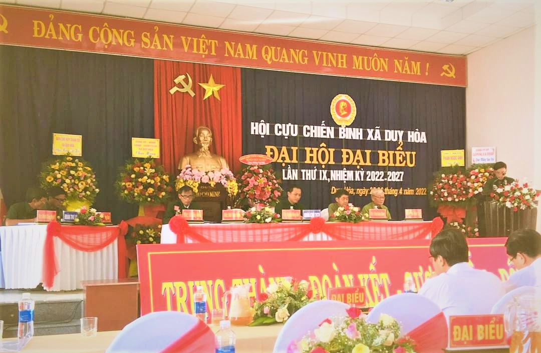 ĐẠI HỘI ĐẠI BIỂU HỘI CỰU CHIẾN BINH VIỆT NAM XÃ DUY HÒA